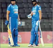  ?? ?? India handed a maiden debut to 33-year-old leg spinner Asha Shobhana, who returned with figures of 2/18 in three overs