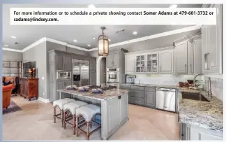  ??  ?? For more informatio­n or to schedule a private showing contact Somer Adams at 479-601-3732 or sadams@lindsey.com.