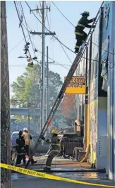  ?? JOHN G. MABANGLO, EUROPEAN PRESSPHOTO AGENCY ?? Most of the people were believed to be on the second floor when the blaze broke out and “one of the issues was that leading up to the second floor there was only one way up and down,” Reed told reporters.