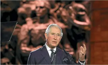  ?? AP ?? Prince Charles speaks during the World Holocaust Forum in Jerusalem.