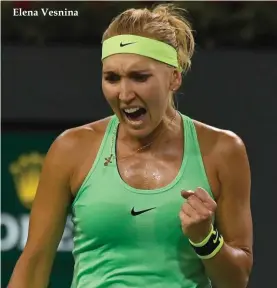  ??  ?? Elena Vesnina