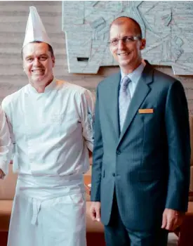  ?? —JILSON SECKLER TIU ?? Conrad Manila executive chef Thomas Jakobi and general manager Harald Feurstein.