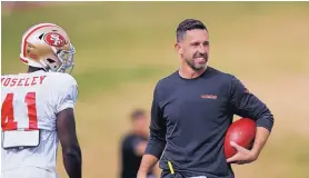  ?? DAVID ZALUBOWSKI/ASSOCIATED PRESS ?? San Francisco 49ers head coach Kyle Shanahan touched on various issues while speaking to the media on Thursday. He hopes the protests cause change.