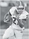  ?? THE ASSOCIATED PRESS ?? Georgia running back Nick Chubb