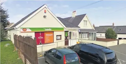  ?? Picture: Google ?? The former postmistre­ss of the Londis store and post office in Parcllyn, Aberporth, has been sentenced to two years jail suspended for two years for possession of cocaine with intent to supply.