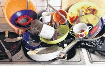  ?? PHOTO GETTY IMAGES. ?? Just don’t . . . Leaving dirty dishes in the sink is a nono.