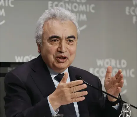  ?? Bloomberg ?? Internatio­nal Energy Agency head Fatih Birol predicts oil markets will stabilise this year despite tensions in Yemen