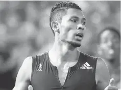  ??  ?? Wayde van Niekerk competes to win the mens’ 400m event during the Diamond League athletics meeting Athletissi­ma in Lausanne. — Reuters photo