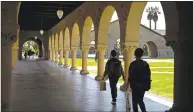  ?? Associated Press ?? People walk on the Stanford University campus in Santa Clara, Calif. Financial aid award letters are known to be tricky to understand due to jargon and a lack of clarity about how much you have to pay out of pocket.