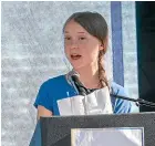  ?? AP ?? Climate change activist Greta Thunberg is looking for a low-carbon way to get from California to Spain after a UN climate summit was moved from Chile to Spain unexpected­ly.