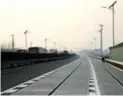  ??  ?? The road in Jinan reportedly has three layers and includes photovolta­ic devices.