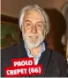  ??  ?? PAOLO CREPET (66)