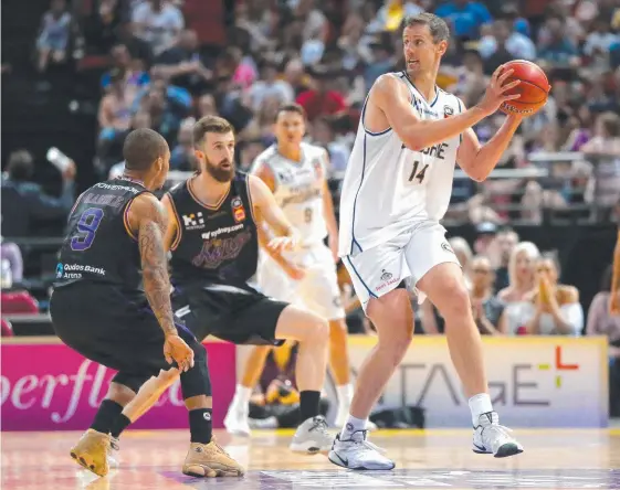  ?? Picture: AAP IMAGE ?? Daniel Kickert (right) will reach the 100-game milestone in the NBL when his Brisbane Bullets face the Sydney Kings.
