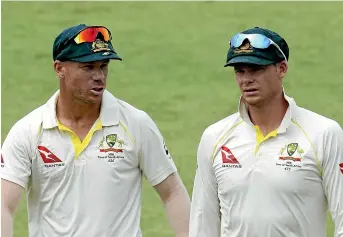  ?? GETTY IMAGES ?? Steve Smith, right, and David Warner’s reintegrat­ion into Australia team after their one-year bans is the focus of new documentar­y.