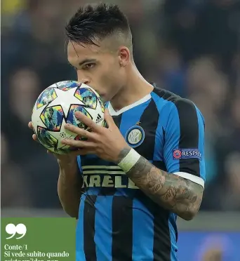  ?? (Getty Images) ?? Decisivo Lautaro Martinez, 22 anni, 5 reti nelle ultime 4 partite