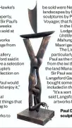  ??  ?? Paul Dibble’s bronze sculpture Voyager.