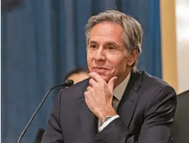  ?? (AFP) ?? Antony Blinken speaks during his confirmati­on hearing to be Secretary of State before the US Senate Foreign Relations Committee, in Washington, DC, on Tuesday