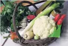  ??  ?? Prize winner . . . This prizewinni­ng basket of vegetables at a Dunedin show included oca (right).