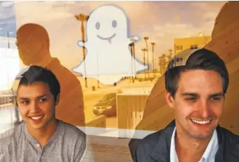  ?? Genaro Molina / Los Angeles Times ?? Snapchat, founded by Bobby Murphy (left) and Evan Spiegel, is among the high-profile mobile companies attracting venture investment­s that have sent valuations soaring.