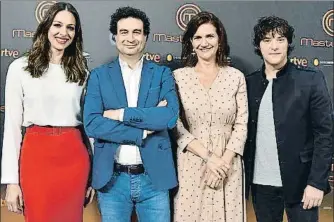  ?? RTVE ?? Eva González, Pepe Rodríguez, Samantha Vallejo-Nágera y Jordi Cruz, ayer