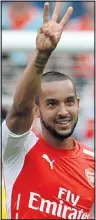  ??  ?? WALCOTT: Hat- trick