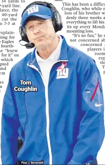  ?? Paul J. Bereswill ?? Tom Coughlin