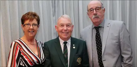  ??  ?? Annette and Kevin Maguire with Greenore Captain Michael Mallie.