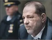  ?? John Minchillo Assocated Press ?? WEINSTEIN’S lawyers tried to recast the accounts as edited versions of consensual affairs. He faces rape, predatory sexual assault and other felony charges.