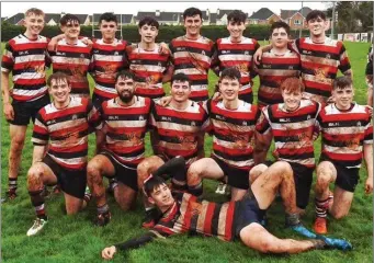  ??  ?? The successful Enniscorth­y/Wexford Under-18 rugby team.