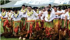  ?? Photo: DEPTFO News ?? Rotuma Islanders participat­e in a traditiona­l dance as they celebrate Rotuma Day on May 13, 2023.
