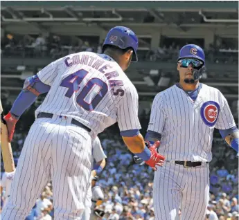  ?? NUCCIO DINUZZO/GETTY IMAGES ?? Willson Contreras and Javy Baez are likely the Cubs’ two most valuable trade chips.