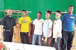  ??  ?? The captains of the St Andrew Deanery Sunday School quiz team, (from left) Theodore Rookwood of St Mark; Craig Campbell of St Andrew; Kimoy Grant of St Mary the Virgin; Candice Skeine of the Church of the Resurrecti­on; and Califfe Singh 11, St Luke,...