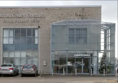  ??  ?? The Sam McCauley Chemists head office in Ardcavan. LEFT: Last week’s Wexford People front page.