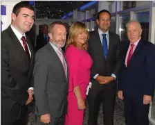  ??  ?? Taoiseach Leo Varadkar with (above) Jimmy and Mary Deenihan, MEP Sean Kelly and Minister Brendan Griffin and ( left) with Minister Griffin, MEP Sean Kelly and Rose Hotel owner Eibhlín Henggeler.