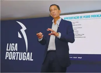  ??  ?? Pedro Proença, presidente da Liga, tem novo patrocinad­or para a I Liga