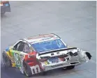  ??  ?? Kyle Busch make his way around the track after being involved in a crash on Saturday in Bristol.