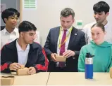  ?? ?? Hillmorton High School students told associate education minister David Seymour in March how the free lunch programme benefited them. KAI SCHWOERER/THE PRESS