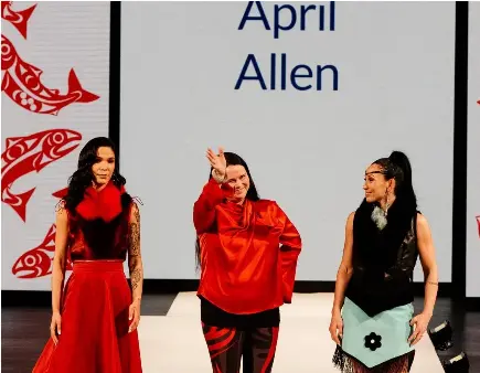 La créatrice de mode inuit April Allen à la Fashion Week de New York ...