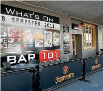  ?? KELLY HODEL/STUFF ?? Bar 101 Hamilton will host its last hurrah on September 15 after 10 years in the CBD.