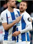  ??  ?? Age-defying: Glenn Murray (right) celebrates his goal