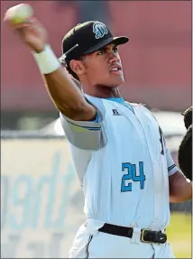  ?? DANA JENSEN/ DAY FILE PHOTO ?? One day after being named the New England Collegiate Baseball League’s Top Pro Prospect, TT Bowens of the Mystic Schooners was named Most Valuable Player on Wednesday. Bowens, coming off an injuryplag­ued season at Central Connecticu­t State University, had 16 homers and 53 RBI in 39 games this season for the Schooners, highlighti­ng a noteworthy local contingent playing summer baseball.