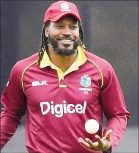  ??  ?? T20 superstar Chris Gayle will not be a part of this year’s Caribbean Premier League after withdrawin­g on Tuesday, opting to spend more time with his family.