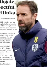  ?? ?? manager Gareth Southgate.