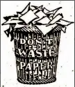  ??  ?? This little trash can, a frequent space filler in the Arkansas Gazette in 1918, is not really related to our topic today … or is it?