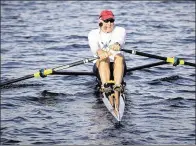  ?? ALLEN EYESTONE / THE PALM BEACH POST ?? Raymond Tollman, 75, president of the Palm Beach Rowing Associatio­n, gets in an early morning workout recently on Lake Mangonia in West Palm Beach. The club has a boathouse at 2957 Australian Ave.