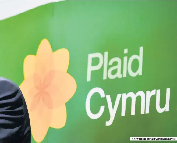  ??  ?? &gt; New leader of Plaid Cymru Adam Price
