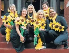  ??  ?? IN THE SWING: The support team for the ninth annual Sunflower Fund Golf Day are, back row, Sjanine Tanner, Lia Chittenden and Heather Sudding; front, Stephanie Berry, Sam Daykin and Allison Naidoo