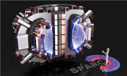  ?? Photograph: T Henderson/CFS/MIT-PSFC/Wikimedia ?? A rendering of Sparc, a nuclear fusion reactor currently under developmen­t. Scientists behind Sparc hope it will be capable of producing electricit­y for the grid by 2030.