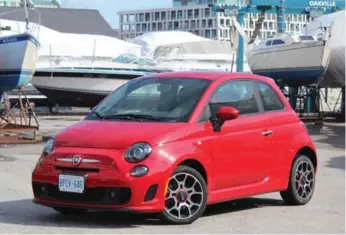  ?? PETER BLEAKNEY/TORONTO STAR FILE PHOTO ?? Being small but tall, the Fiat 500 felt roomy, although the stunted wheelbase left the footwells quite narrow.