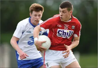  ??  ?? Anthony O’Connor of Cork in action against Conor McCarthy of Waterford